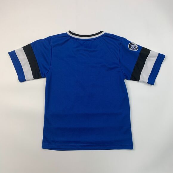 Niagara Falls Hockey Jersey Shirt Youth Boys 10/12 Harbor Blue Striped Canadian - Picture 3 of 10